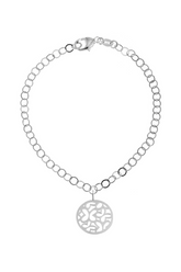 Pulsera Con Dije Circular Multimariposa