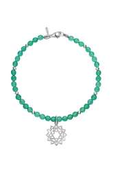 Pulsera Chakra Corazón Con Agata Verde