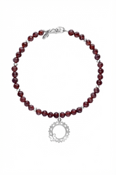 Pulsera Chakra Corona Granate