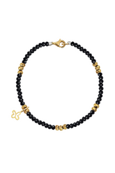 Pulsera Spinel Con Mariposa Baño De Oro