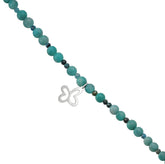 Pulsera Básica Amazonita Y Apatita Charm Mariposa