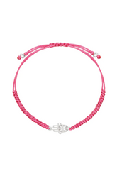 Pulsera Mujer Plata 925 Amuletos Mano Tejida Rosa Anamora por Tanya Moss