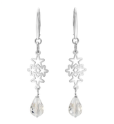 Aretes Celeste Estrellas Con Cuarzo Cristal Plata 925 Anamora by Tanya Moss