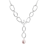 Collar Mujer Plata 925 Liberty Eslabones Mariposa Perla