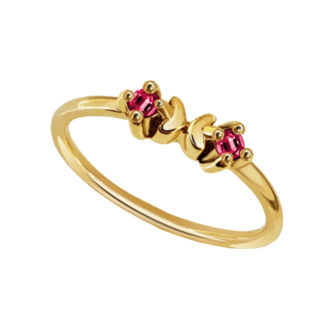 Anillo Mujer Oro 14K Oro Mariposa Rubi – Tanya Moss