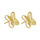 Broqueles Mujer Plata 925 Aurora Mariposa Dorados