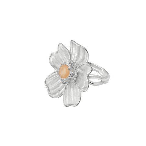 Anillo Florecer con Topacio Champange Talla GD