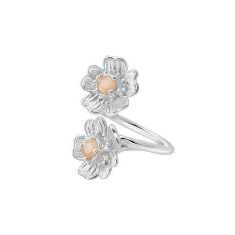 Anillo Dos Flores Florecer GDE