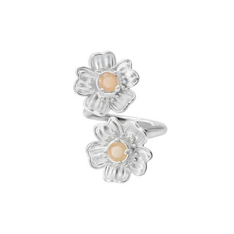 Anillo Dos Flores Florecer GDE