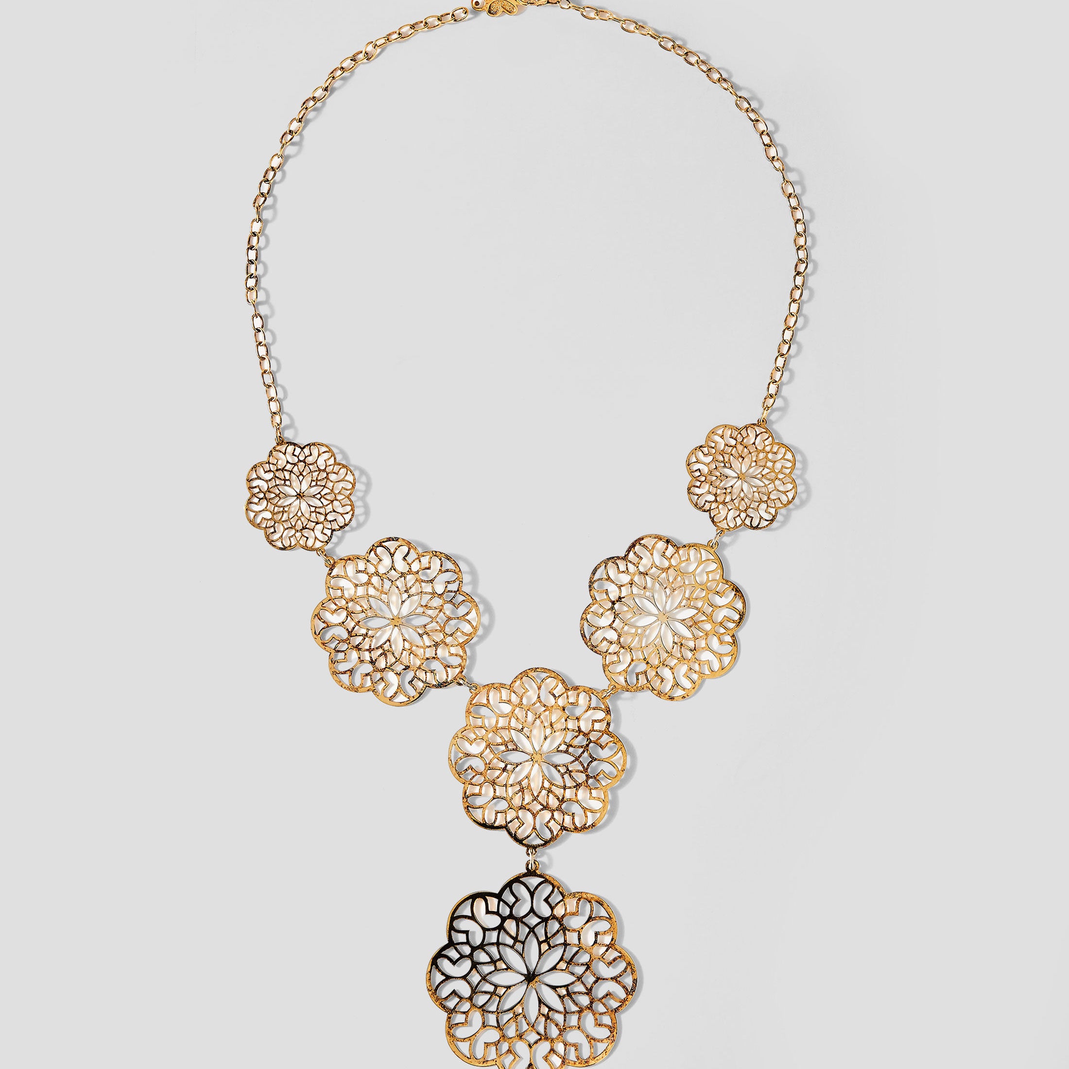 Collar Plata 925 Zen Geometría 6 Módulos Dorado - Tanya Moss