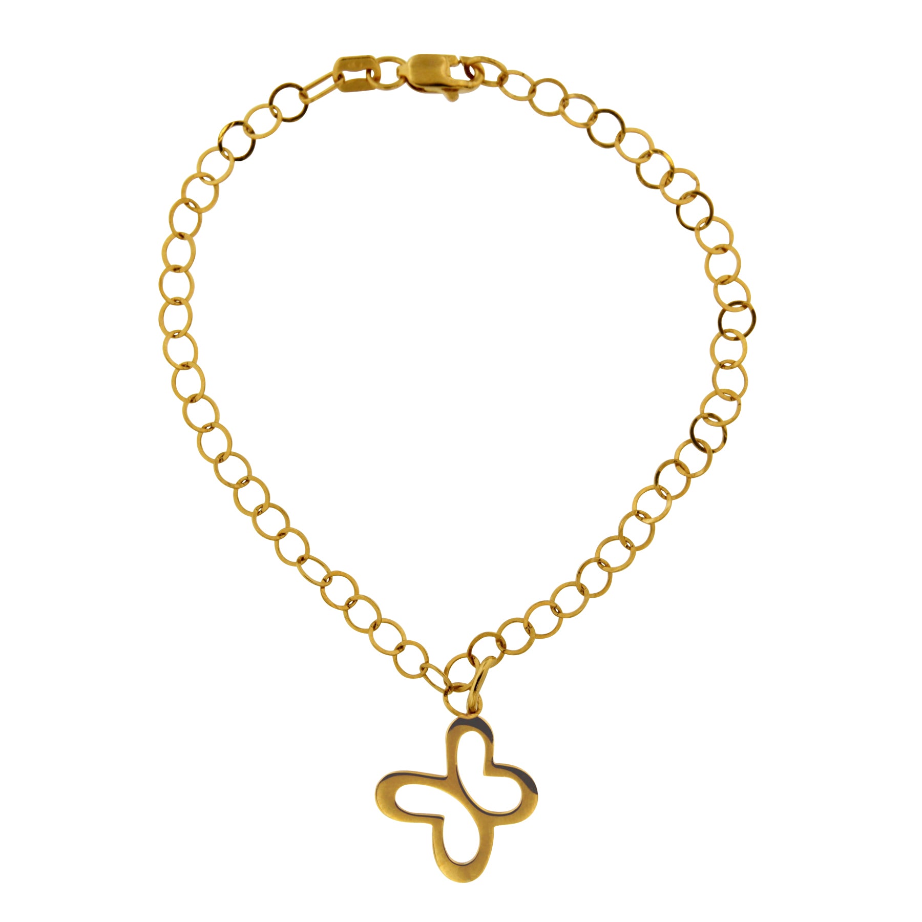 Pulsera Cadena Con Mariposa Troquelada Dorada - Tanya Moss