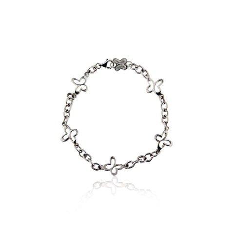 Pulsera Cadena Eslabones Con Mariposa Mini 5
