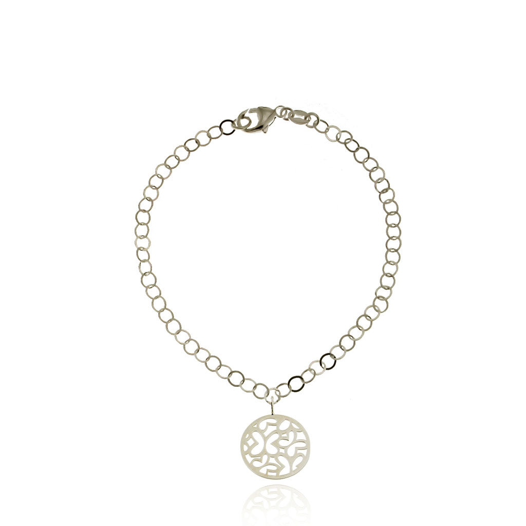 Pulsera Con Dije Circular Multimariposa