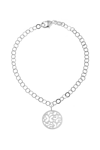 Pulsera Con Dije Circular Multimariposa