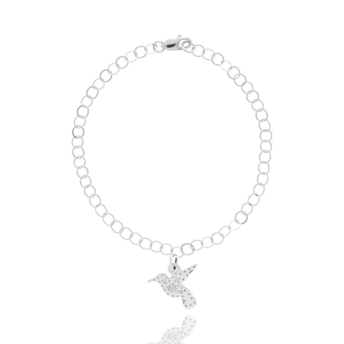 Pulsera Colibri Mexicanizado En Plata