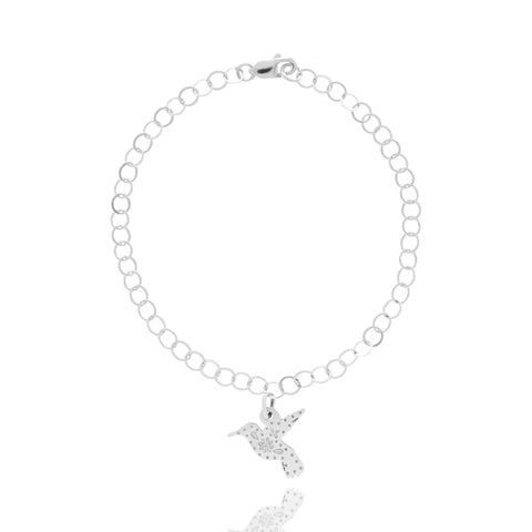 Pulsera Colibri Mexicanizado En Plata
