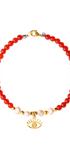 Pulsera Mujer Plata Carisma Ojo / Agata Rojo / Perla Blanca - Tanya Moss