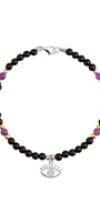 Pulsera Mujer Plata 925 Carisma Ojo / Amatista / Espinel Negro - Tanya Moss