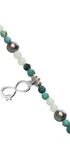 Pulsera Infinito Plata / Sodalita, Turquesa y Perla negra - Tanya Moss