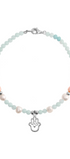 Pulsera Mujer Plata 925 Carisma Mano / Amazonita / Perla Rosa - Tanya Moss