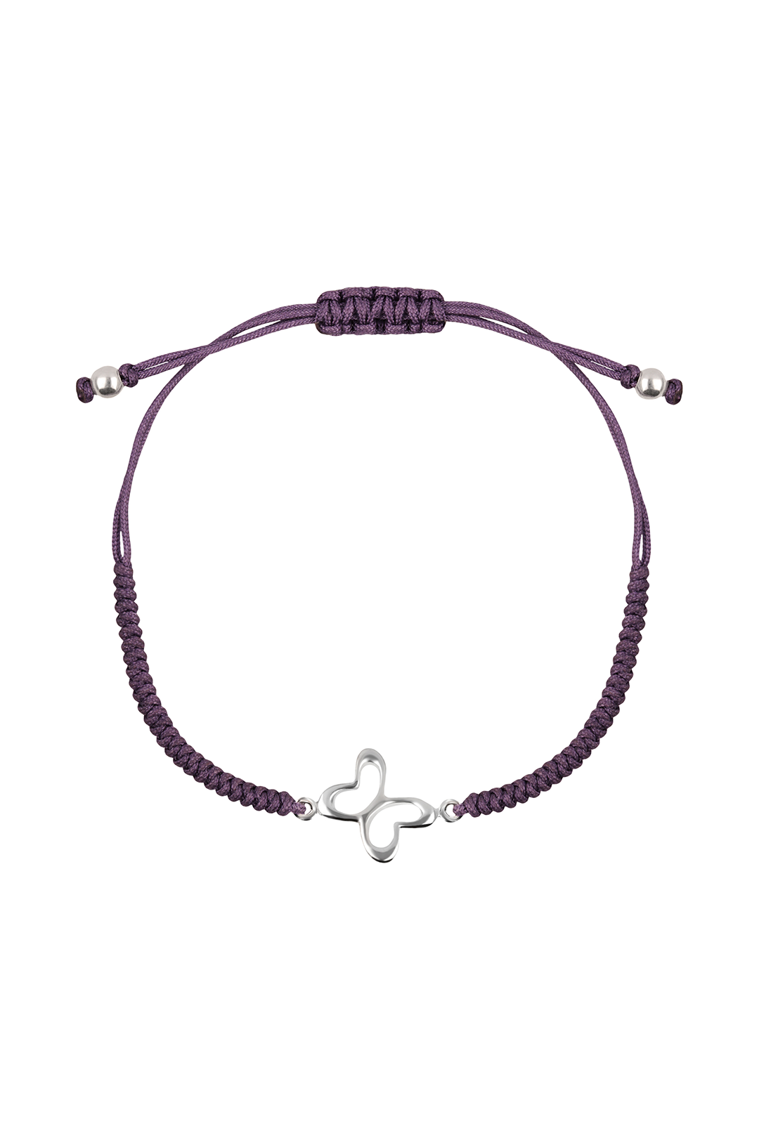 Pulsera Mujer Plata 925 Alegria Mariposa Tejida Uva