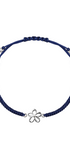 Pulsera Mujer Plata 925 Alegria Flor Tejida Azul Electrico - Tanya Moss