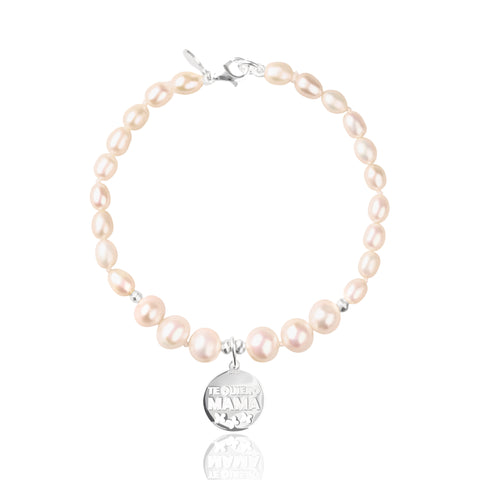 Pulsera Mujer Plata 925 Mamá Circulo Mariposa