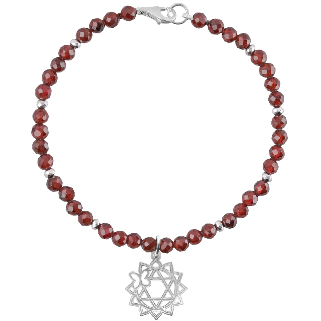 Pulsera Chakra Corazon Granate - Tanya Moss