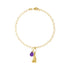 Pulsera Mujer Plata 925 Jacaranda Flor Amatista Dorado - Tanya Moss