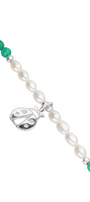 Pulsera Mujer Plata 925 Carisma Catarina Agata Verde / Perla - Tanya Moss