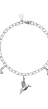 Pulsera Mujer Plata 925 Mensaje Amor Charms Colibri Hojas Flor - Tanya Moss