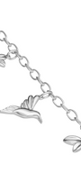 Pulsera Mujer Plata 925 Mensaje Amor Charms Colibri Hojas Flor - Tanya Moss