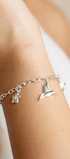 Pulsera Mujer Plata 925 Mensaje Amor Charms Colibri Hojas Flor - Tanya Moss