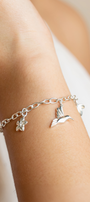 Pulsera Mujer Plata 925 Mensaje Amor Charms Colibri Hojas Flor - Tanya Moss