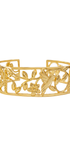 Brazalete Plata 925 Mensaje de Amor Hojas Colibri Dorado - Tanya Moss