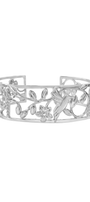 Brazalete Plata 925 Mensaje de Amor Hojas Colibri - Tanya Moss