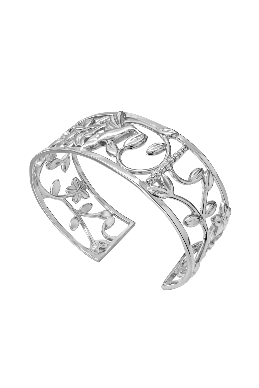 Brazalete Plata 925 Mensaje de Amor Hojas Colibri - Tanya Moss