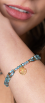 Pulsera Mujer Plata 925 Zen Ojo Apatita - Tanya Moss