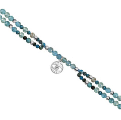 Pulsera Plata 925 Zen Ojo Con Apatita