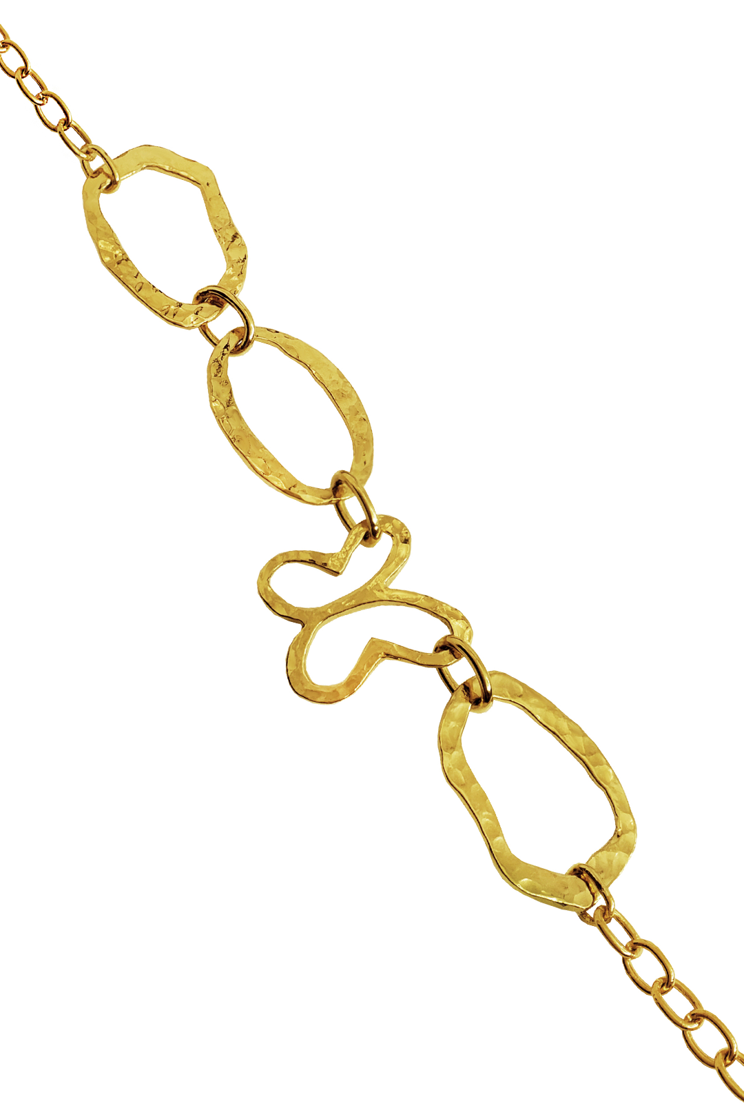 Pulsera Mujer Plata 925 Liberty Eslabones Mariposa Dorado - Tanya Moss