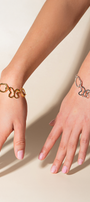 Pulsera Mujer Plata 925 Liberty Eslabones Mariposa Dorado - Tanya Moss