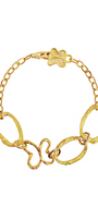 Pulsera Mujer Plata 925 Liberty Eslabones Mariposa Dorado - Tanya Moss