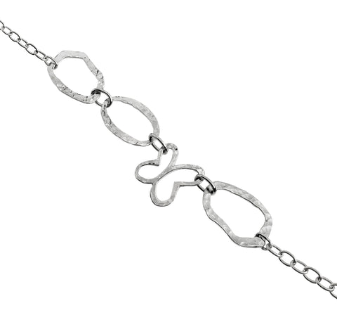 Pulsera Mujer Plata 925 Liberty Eslabones Mariposa