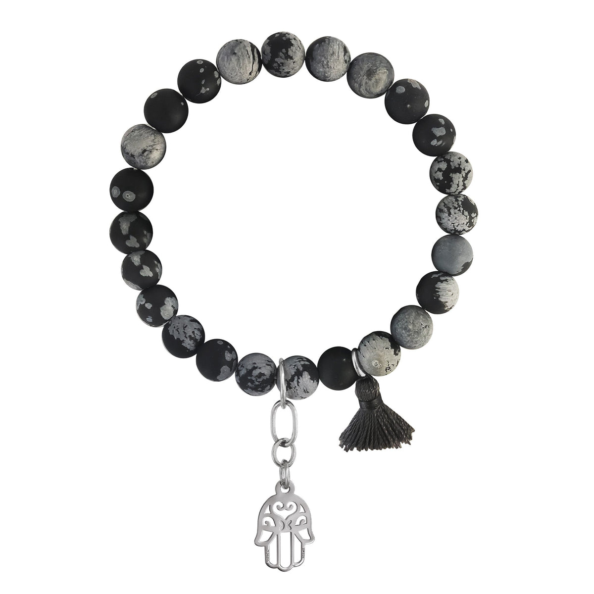 Pulsera Mujer Plata 925 Japamala Mano Snowflake Anamora Por Tanya Moss
