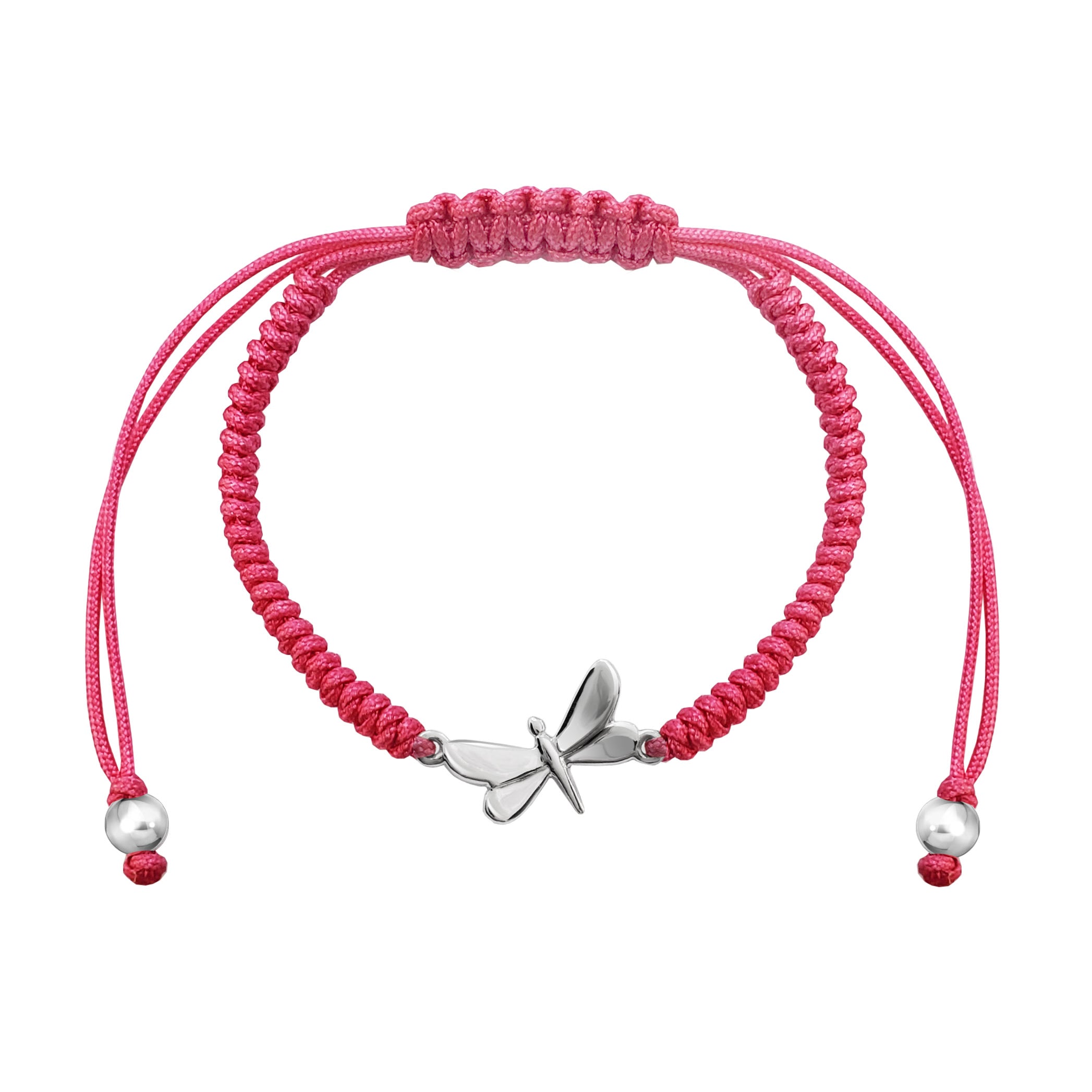 Pulsera Mujer Plata 925 Alegria Libélula Tejida Rosa - Tanya Moss