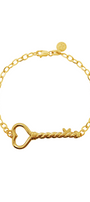 Pulsera Llave Del Corazon Dorada - Tanya Moss