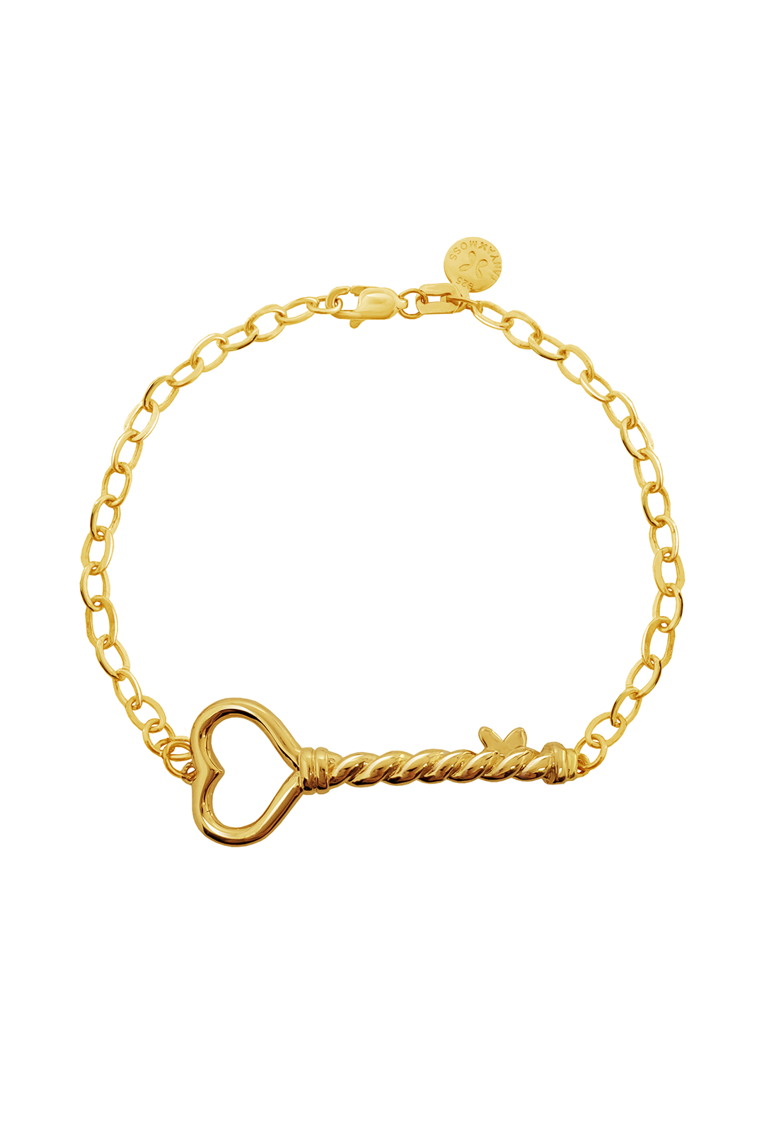 Pulsera Llave Del Corazon Dorada - Tanya Moss
