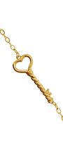 Pulsera Llave Del Corazon Dorada - Tanya Moss