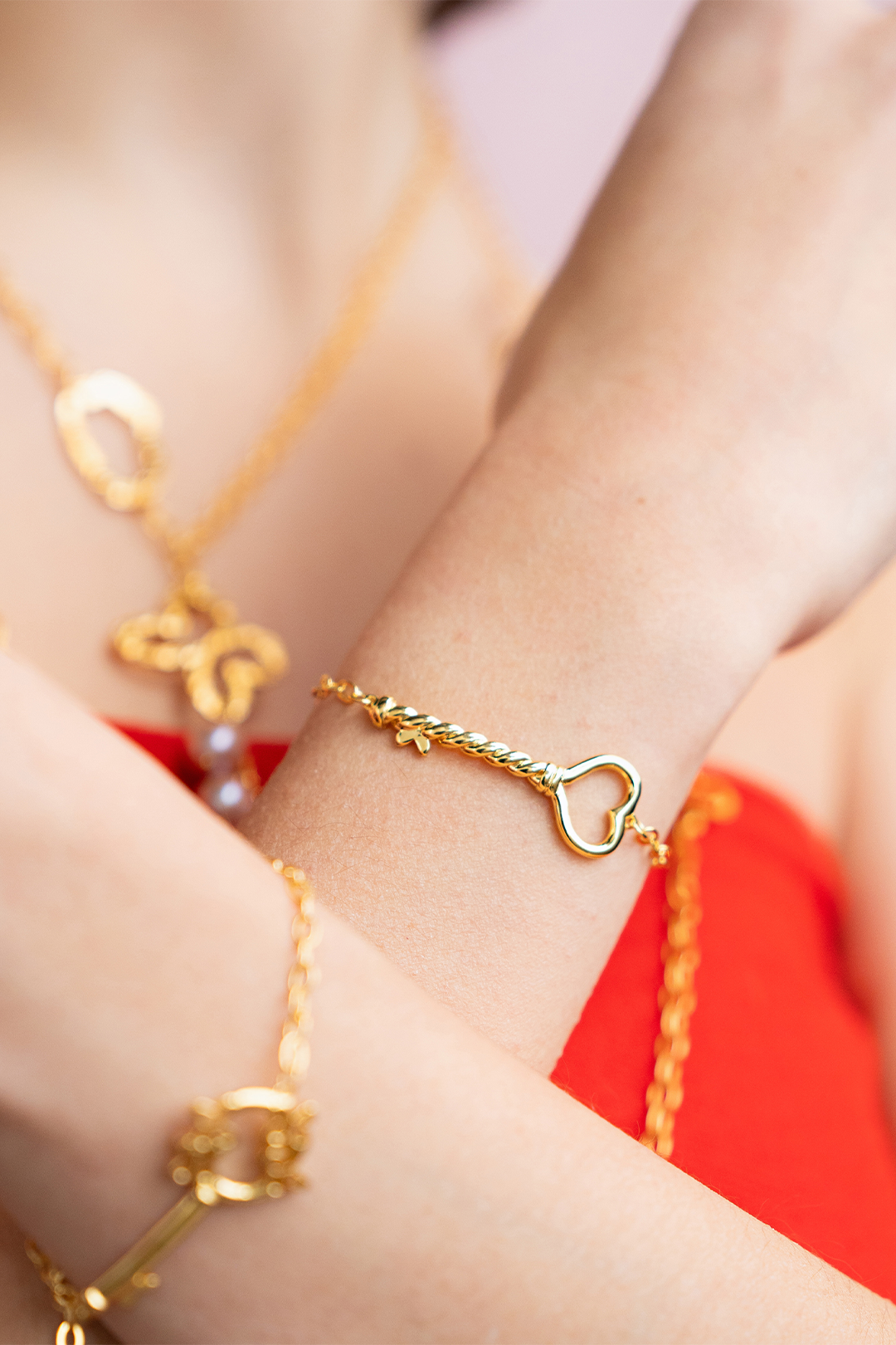 Pulsera Llave Del Corazon Dorada - Tanya Moss