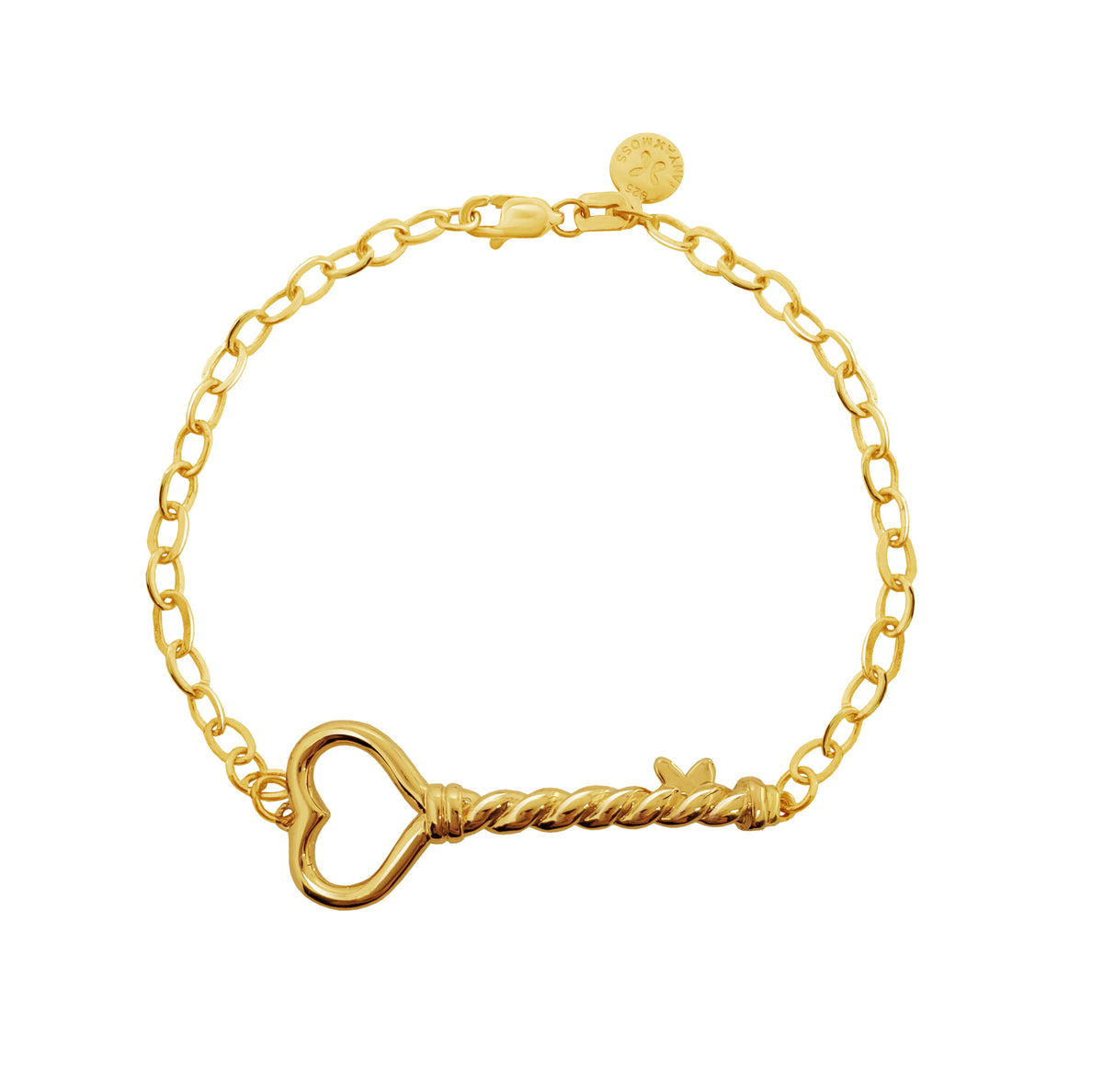 Pulsera Llave Del Corazon Dorada